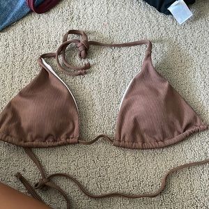 Shein brown bathing suit top